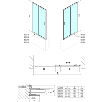 Polysan DEEP sprchové dvere 1300x1650mm, číre sklo MD1316