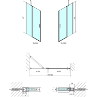 Polysan ZOOM LINE sprchové dvere 900mm, číre sklo ZL1390