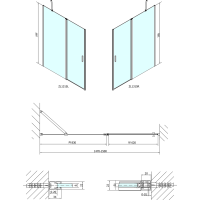 Polysan ZOOM LINE sprchové dvere 1500mm, číre sklo ZL1315