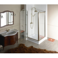 Gelco ANTIQUE sprchové dvere otočné, 800mm, ľavé, ČÍRE sklo, bronz, svetlý odtieň GQ1280LCL