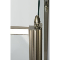 Gelco ANTIQUE sprchové dvere otočné, 800mm, pravé, ČÍRE sklo, bronz, svetlý odtieň GQ1380RCL