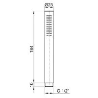Sapho MINIMAL ručná sprcha, 184mm, nerez mat MI097