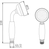 Sapho EPOCA ručná sprcha, 210mm, mosadz/chróm DOC101