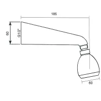 Sapho Nástenná sprcha s otočným kĺbom, bronz 9046