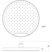 Sapho Hlavová sprcha, priemer 255mm, ABS/čierna mat SK151B