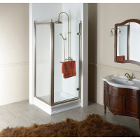 Gelco ANTIQUE sprchové dvere otočné, 800mm, pravé, ČÍRE sklo, bronz, svetlý odtieň GQ1380RCL