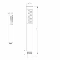 Sapho Ručná sprcha, 185mm, zlato mat DO219