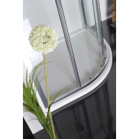 Polysan LUCIS LINE štvrťkruhová sprchová zástena, 900x900mm, R550, číre sklo DL2615