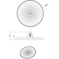 Sapho Hlavová sprcha, priemer 220mm, ABS/čierna mat SK852B