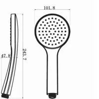 Sapho Ručná sprcha, priemer 102mm, ABS/čierna mat SK736