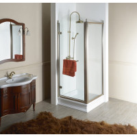 Gelco ANTIQUE sprchové dvere otočné, 800mm, ľavé, ČÍRE sklo, bronz, svetlý odtieň GQ1280LCL