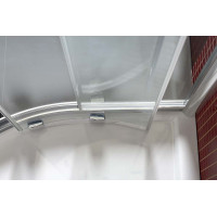 Polysan LUCIS LINE štvrťkruhová sprchová zástena, 900x900mm, R550, číre sklo DL2615