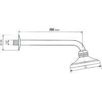 Sapho Nástenná sprcha, chróm 905