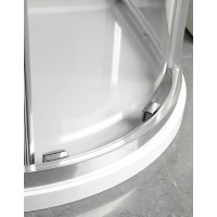 Polysan LUCIS LINE štvrťkruhová sprchová zástena, 900x900mm, R550, číre sklo DL2615
