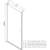 Aqualine PILOT otočné sprchové dvere 1000mm PT100