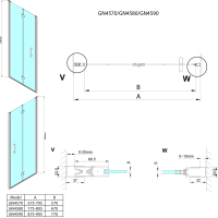 Gelco LORO sprchové dvere skladacie 900 mm, číre sklo GN4590
