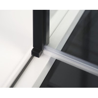 Polysan ZOOM LINE BLACK sprchové dvere 800mm, číre sklo ZL1280B