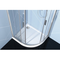 Polysan EASY LINE štvrťkruhová sprchová zástena 1100x800mm, L/R, číre sklo EL2415