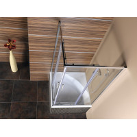 Polysan CARMEN sprchová štvorcová zástena 800x800x1650mm, číre sklo MD5216