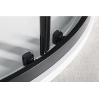 Gelco SIGMA SIMPLY BLACK štvrťkruhová sprchová zástena 900x900 mm, R550, číre sklo GS5590B