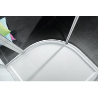 Polysan ZOOM LINE štvrťkruhová sprchová zástena 900x900mm, číre sklo, ľavá ZL2615L