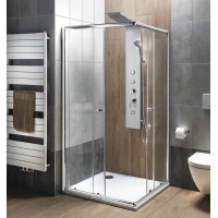 Aqualine AGGA štvorcová sprchová zástena 800x800mm, číre sklo HLF808Y