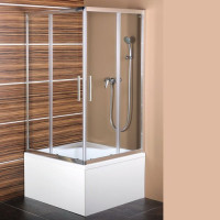 Polysan CARMEN štvorcová sprchová zástena 900x900x1500mm, číre sklo MD5115