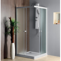 Aqualine ALAIN štvorcová sprchová zástena 900x900mm, sklo Brick BTQ900