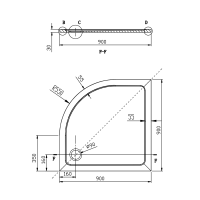 Gelco AKCIA štvrťkruhová sprchová zástena 900x900x1900mm, číre sklo AG4290