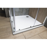Aqualine AGGA štvorcová sprchová zástena 800x800mm, číre sklo HLF808Y