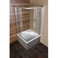 Polysan CARMEN sprchová štvorcová zástena 800x800x1650mm, číre sklo MD5216