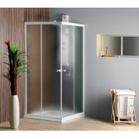Aqualine ALAIN štvorcová sprchová zástena 900x900mm, sklo Brick BTQ900