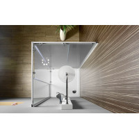 Aqualine ALAIN štvorcová sprchová zástena 900x900mm, sklo Brick BTQ900