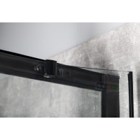 Gelco SIGMA SIMPLY BLACK štvrťkruhová sprchová zástena 900x900 mm, R550, číre sklo GS5590B
