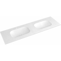 Sapho TREOS dvojumývadlo 151, 6x51, 3 cm, rockstone, biela mat TS152-0101