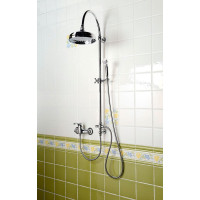 Sapho VANITY sprchový stĺp na napojenie na batériu, hlavová, ručná sprcha, chróm SET061