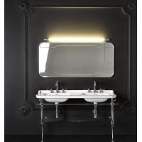 Kerasan WALDORF keramické dvojumývadlo 150x55cm, 6 otvorov, biela 4143K1-3