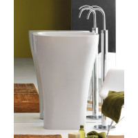 Kerasan AQUATECH keramické umývadlo voľne stojace, 60x85x40cm, biela 374201