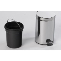Aqualine SIMPLE LINE odpadkový kôš okrúhly 3l, nerez lesk 27103