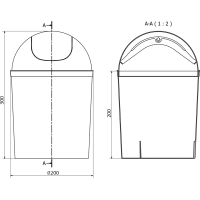 Aqualine Odpadkový kôš výklopný, 5l, plast, biela 20309