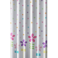Aqualine Sprchový záves 180x180cm, polyester, kvetovaný farebný ZV025