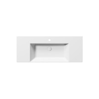 GSI KUBE X keramické umývadlo 120x47cm, s odkladacími plochami, biela mat 9452109