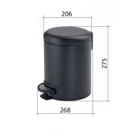 Gedy POTTY odpadkový kôš 5l, Soft Close, zlato mat 330987