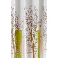 Aqualine Sprchový záves 180x180cm, polyester, biela/zelená, strom ZP009/180