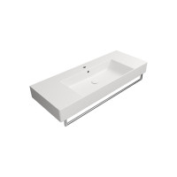 GSI KUBE X keramické umývadlo 120x47cm, s odkladacími plochami, biela mat 9452109