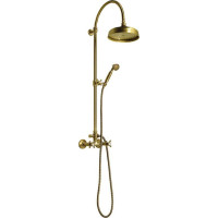Sapho ANTEA sprchový stĺp na napojenie na batériu, hlavová, ručná sprcha, bronz SET036