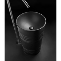 Kerasan BARREL keramické umývadlo voľne stojace, 42x90x42cm, čierna mat 4742K31