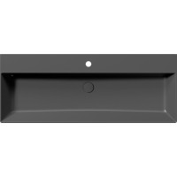 GSI KUBE X keramické umývadlo 120x47cm, čierna mat 9424126