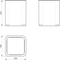 Gedy SEVENTY odpadkový kôš výklopný, 8 l, plast ABS, biela 630922