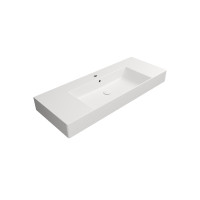 GSI KUBE X keramické umývadlo 120x47cm, s odkladacími plochami, biela mat 9452109